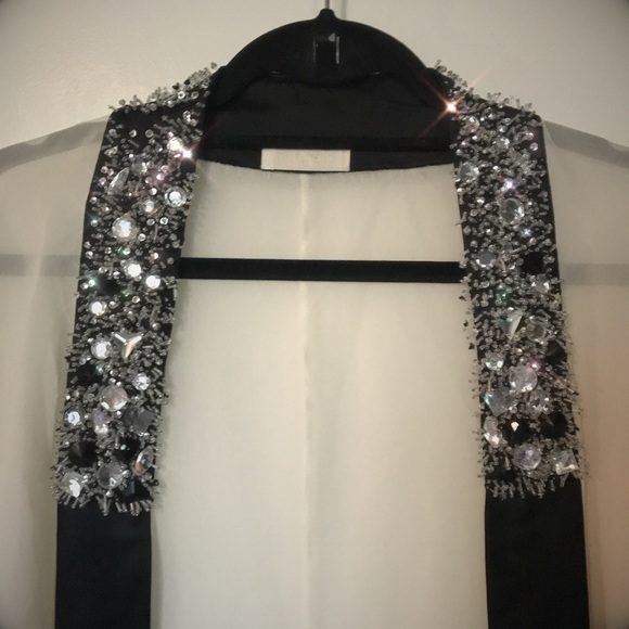 Rare Authentic Valentino Jeweled Pussy-bow Blouse - Picture 2 of 8
